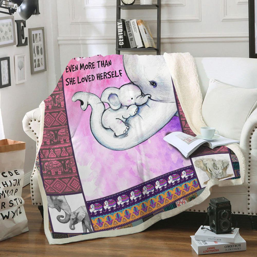 Gearhumans 3D Elephant Mom Mothers Day Gift Custom Blanket GW07044 Blanket