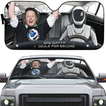 Gearhumans 3D Elon Musk Custom Car Auto Sunshade