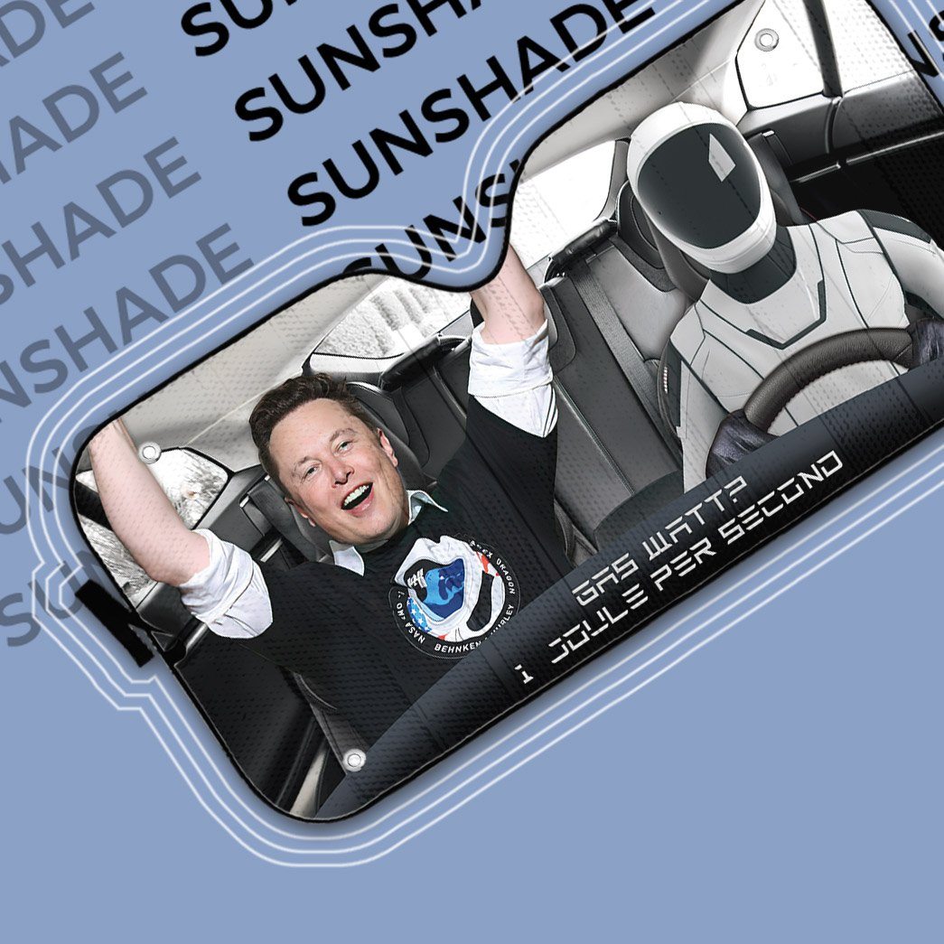 Gearhumans 3D Elon Musk Custom Car Auto Sunshade GW0306213 Auto Sunshade 