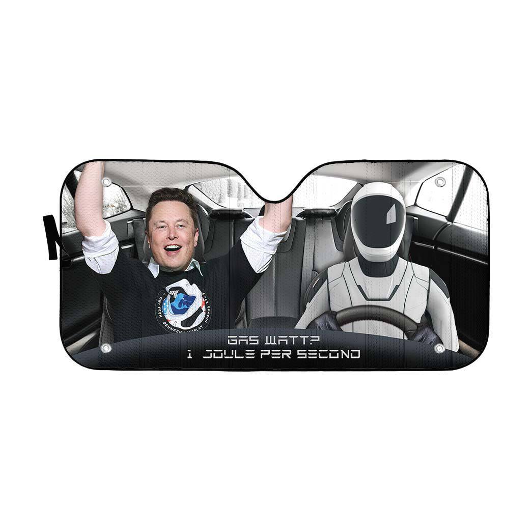 Gearhumans 3D Elon Musk Custom Car Auto Sunshade GW0306213 Auto Sunshade 57''x27.5'' 
