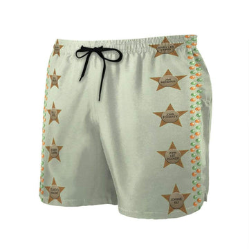 Gearhumans 3D Elton John Star On Hollywood Custom Beach Shorts Swim Trunks