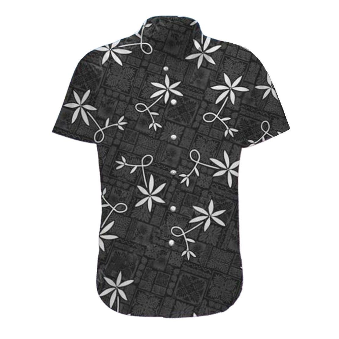 Gearhumans 3D ELV PRL Black Hawaii Shirt ZB290317 Hawai Shirt Short Sleeve Shirt S 