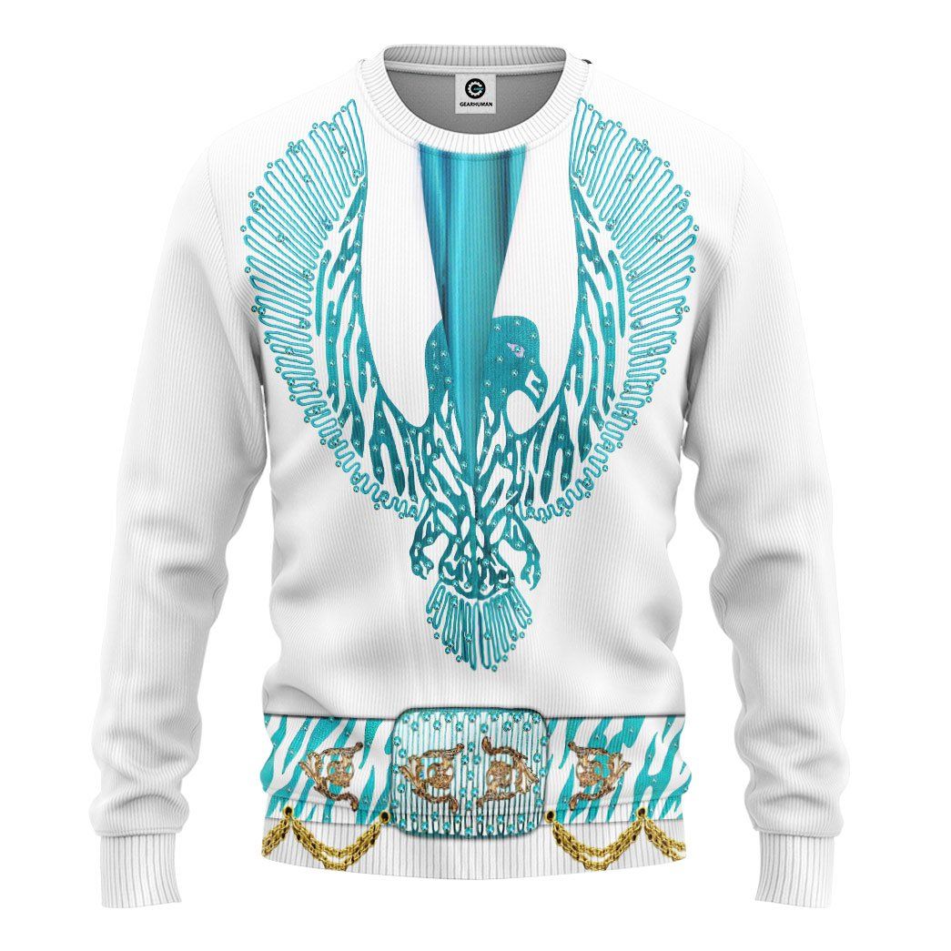 GearhumanS 3D ELV PRL Phoenix Turquoise Jumpsuit Custom Tshirt Hoodie Apparel GW11062112 3D Apparel Long Sleeve S 