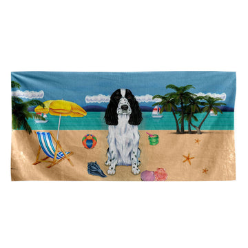 Gearhumans 3D English Cocker Spaniel Dog Custom Beach Towel GW1205215 Towel Towel 60''x30'' 