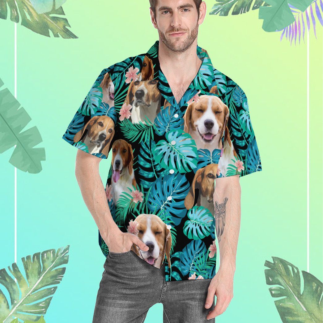 Gearhumans 3D English Foxhound Dog Summer Custom GW19052116 Hawai Shirt 