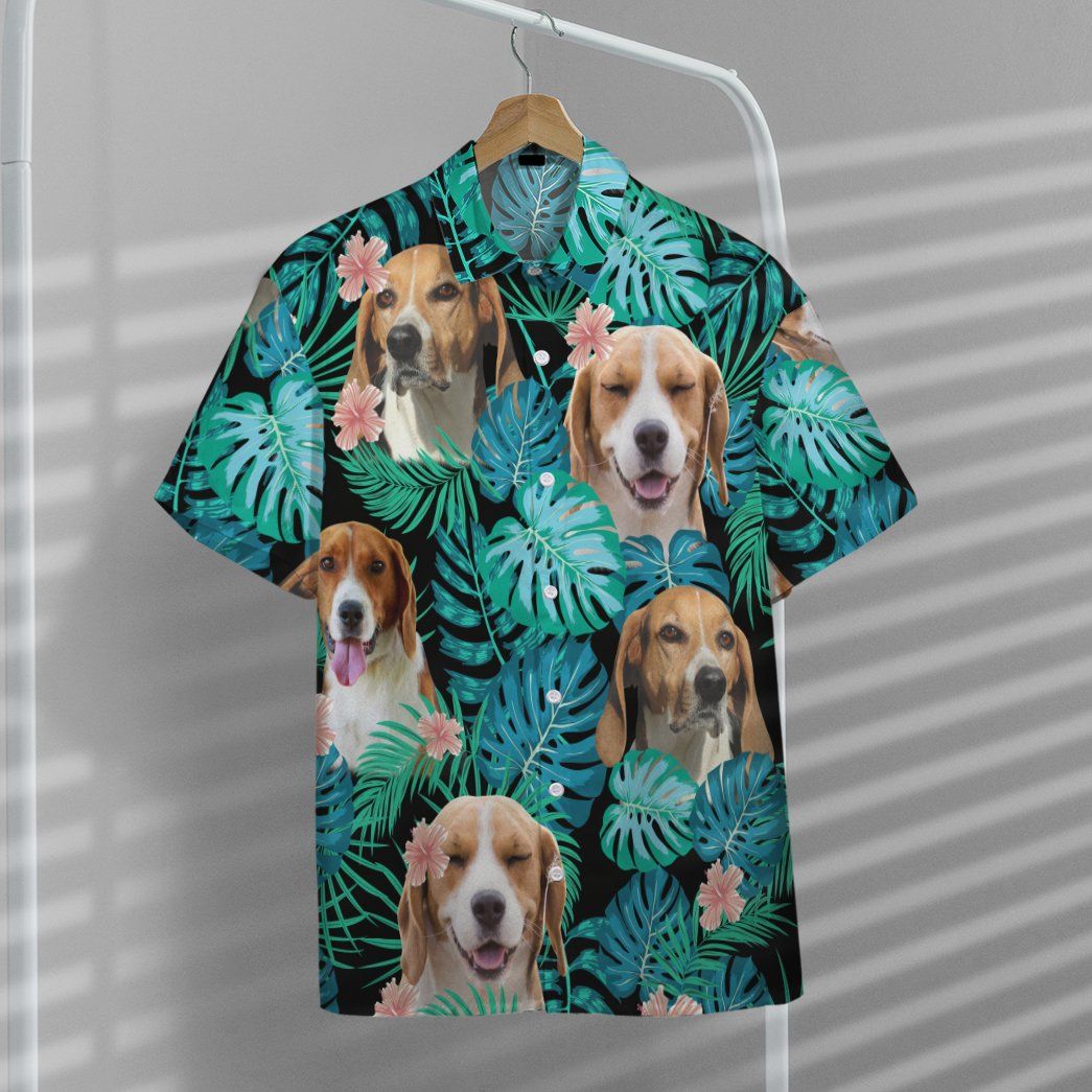 Gearhumans 3D English Foxhound Dog Summer Custom GW19052116 Hawai Shirt 