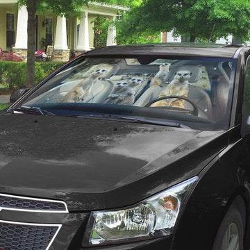 Gearhumans 3D Family Meerkat Custom Car Auto Sunshade