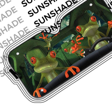 Gearhumans 3D Fancy Frogs Custom Car Auto SunShade