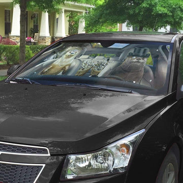 Gearhumans 3D Fancy Otters Custom Car Auto Sunshade