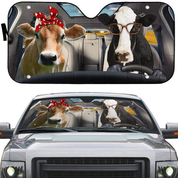 Gearhumans 3D Farmer Animal Custom Car Auto Sunshade