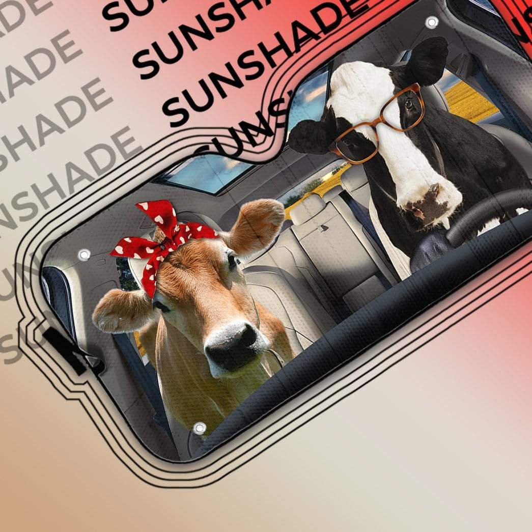 gearhumans 3D Farmer Animal Custom Car Auto Sunshade GL220610 Auto Sunshade 