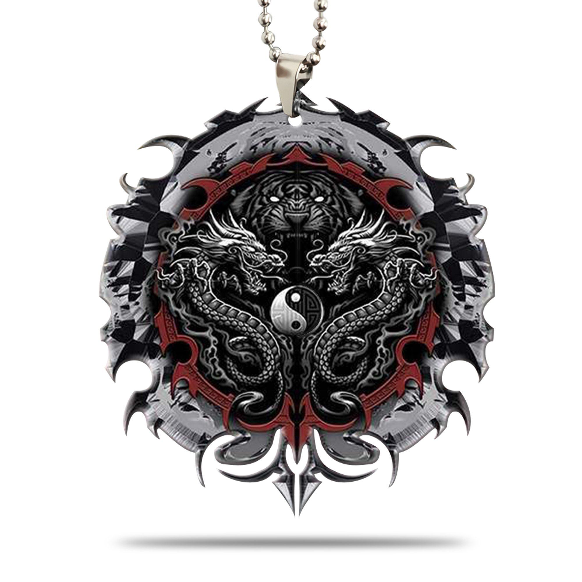 Gearhumans 3D Fighting Dragon Tiger Car Hanging GJ26052108 Car Hanging Car Hanging/1 Pack 