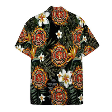 Gearhumans 3D Firefighter Hawaiian Custom Short Sleeve Short GW2405218 Hawai Shirt 