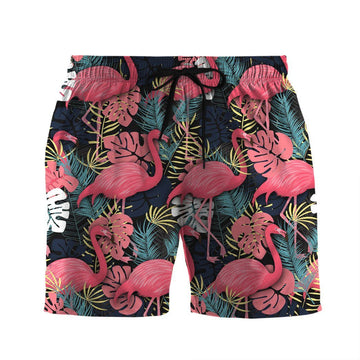 Gearhumans 3D Flamingo Hawaii Custom Beach Shorts Swim Trunks GS1705211 Men Shorts Men Shorts S 