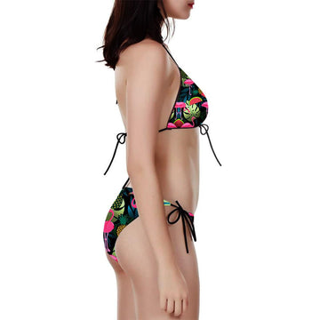 Gearhumans 3D Flamingo Hawaii Custom Bikini Swimsuit