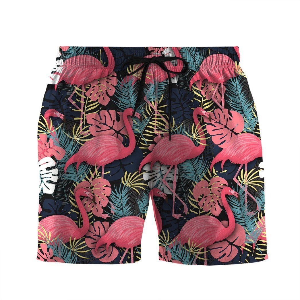 Gearhumans 3D Flamingo Hawaii Shirt ZG-HW13072002 Hawai Shirt Men Shorts S