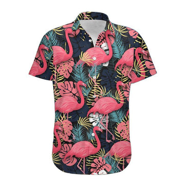 Gearhumans 3D Flamingo Hawaii Shirt ZG-HW13072002 Short Sleeve Shirt