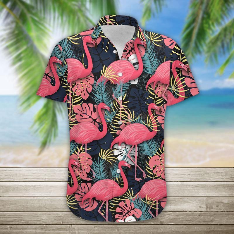 Gearhumans 3D Flamingo Hawaii Shirt ZG-HW13072002 Short Sleeve Shirt S