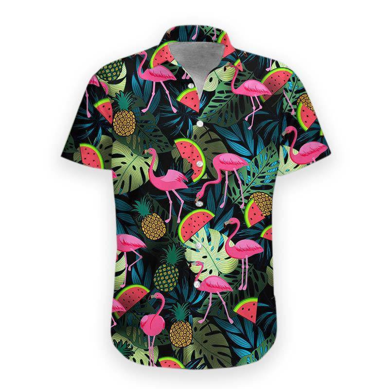 Gearhumans 3D Flamingo Hawaii Shirt ZG-HW18072001-AL Short Sleeve Shirt S