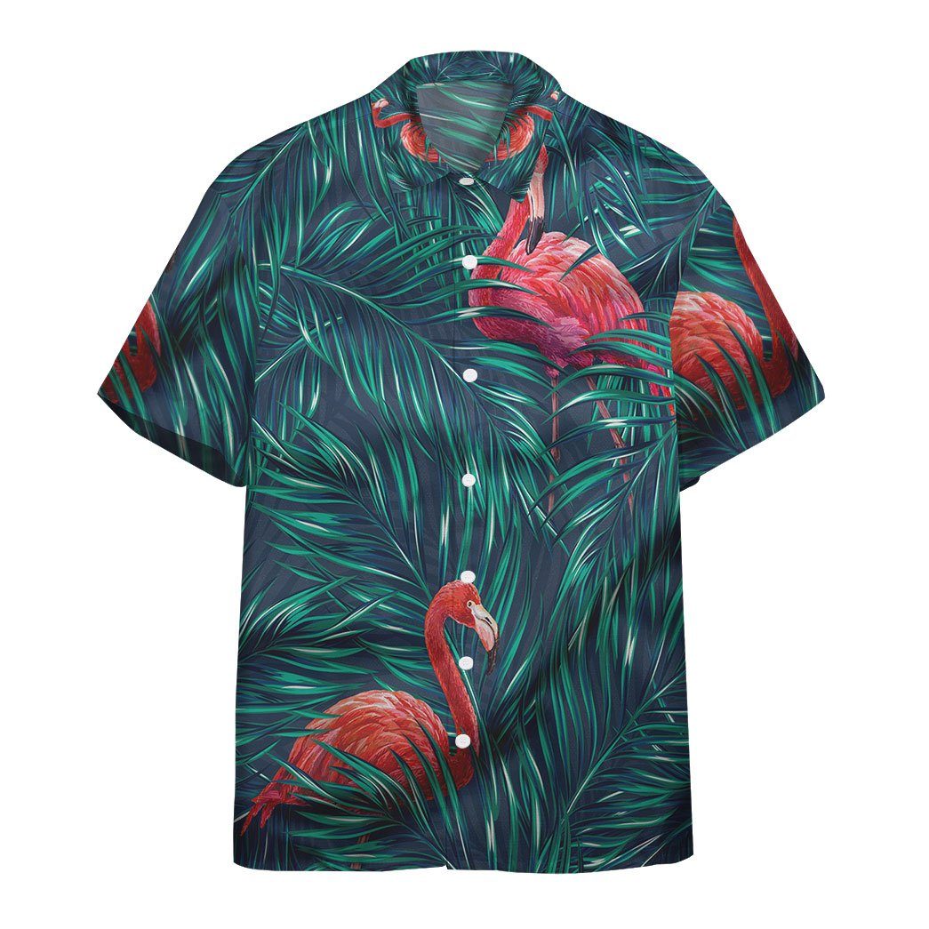 Gearhumans 3D Flamingo Tropical Custom Hawaii Shirt GO18052125 Hawai Shirt Short Sleeve Shirt S 