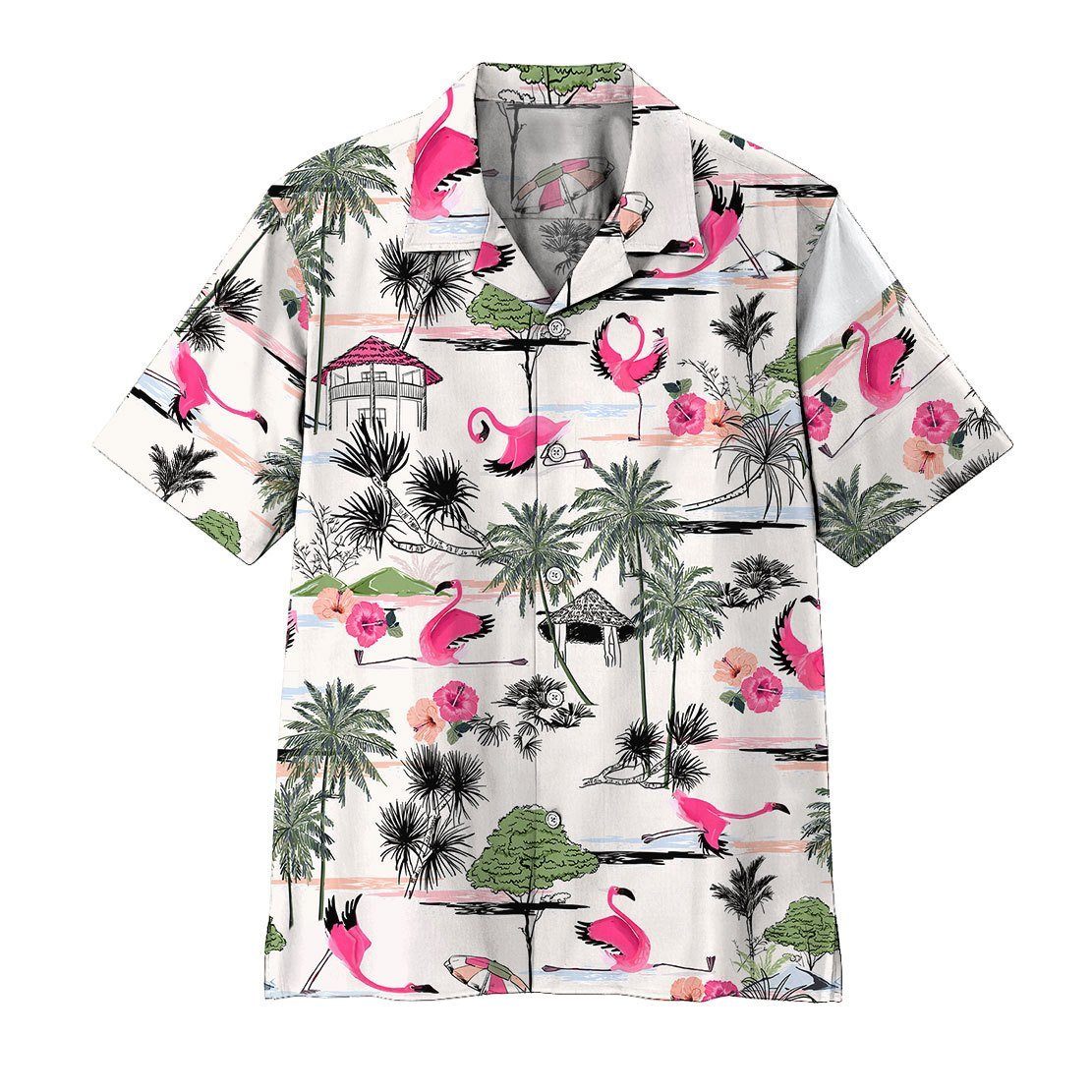 Gearhumans 3D Flamingo Yoga Hawaii Shirt ZZ0705211 Hawai Shirt Short Sleeve Shirt S 
