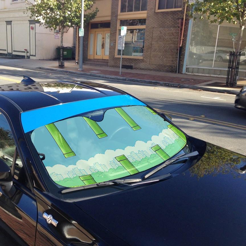 Gearhumans 3D Flappy Bird Daytime Auto Sunshade ZK0605215 Auto Sunshade 