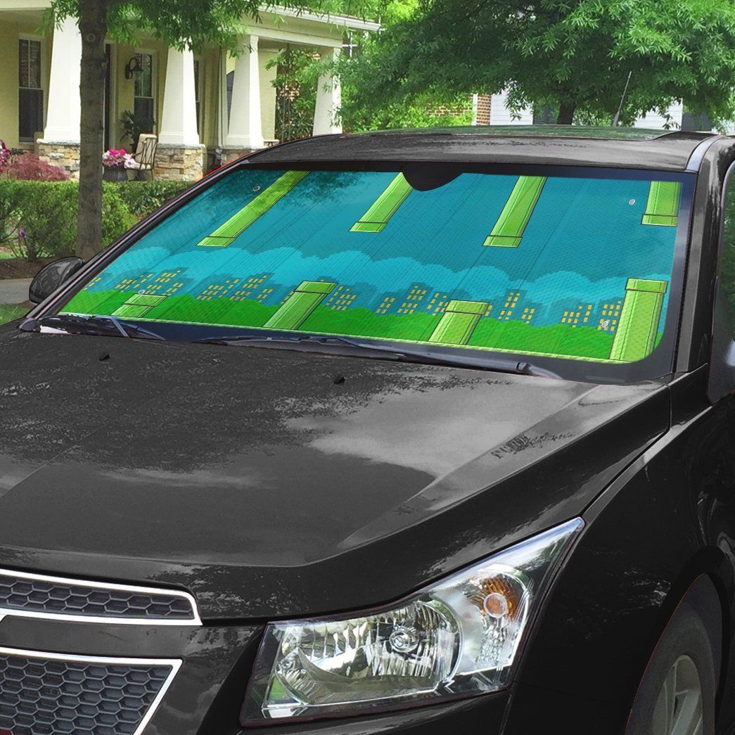 Gearhumans 3D Flappy Bird Night Auto Sun Shade ZK0605216 Auto Sunshade 