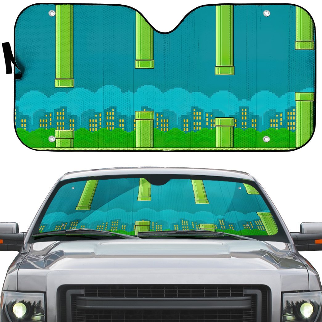 Gearhumans 3D Flappy Bird Night Auto Sun Shade ZK0605216 Auto Sunshade 