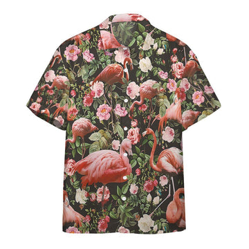 Gearhumans 3D Floral and Flamingo Custom Hawaii Shirt