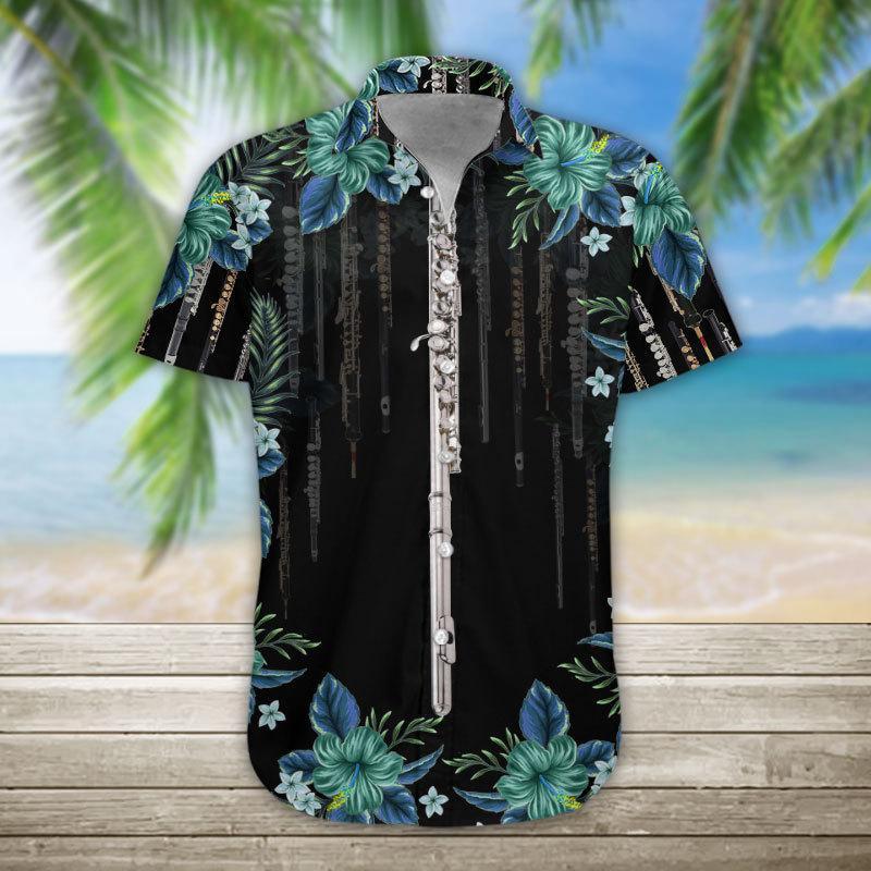 Gearhumans 3D Flute Hawaii Shirt hawaii Short Sleeve Shirt
