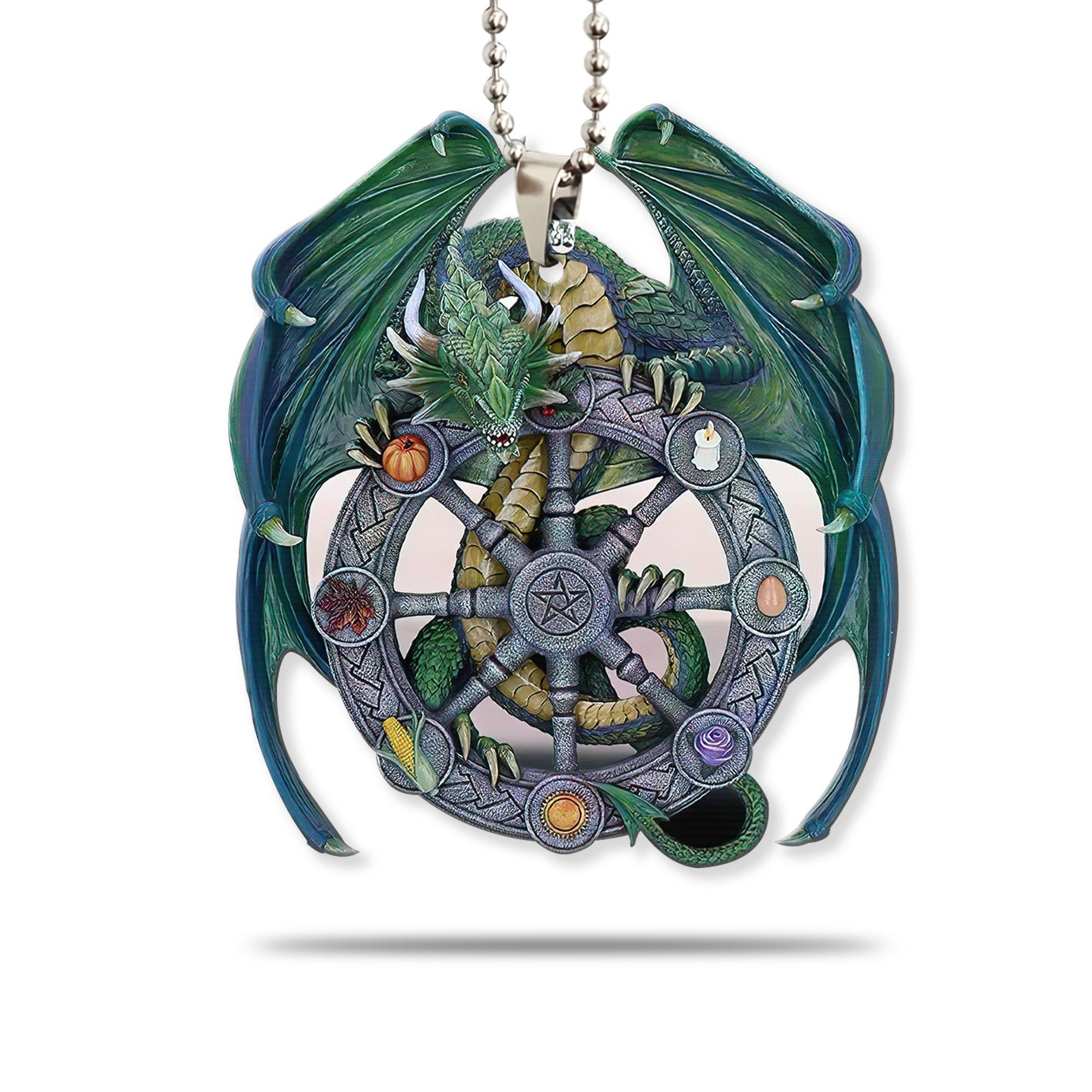 Gearhumans 3D Flying Green Dragon Car Hanging GJ20052112 Car Hanging Car Hanging/1 Pack 