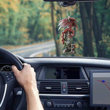 Gearhumans 3D Flying Red Dragon Car Hanging