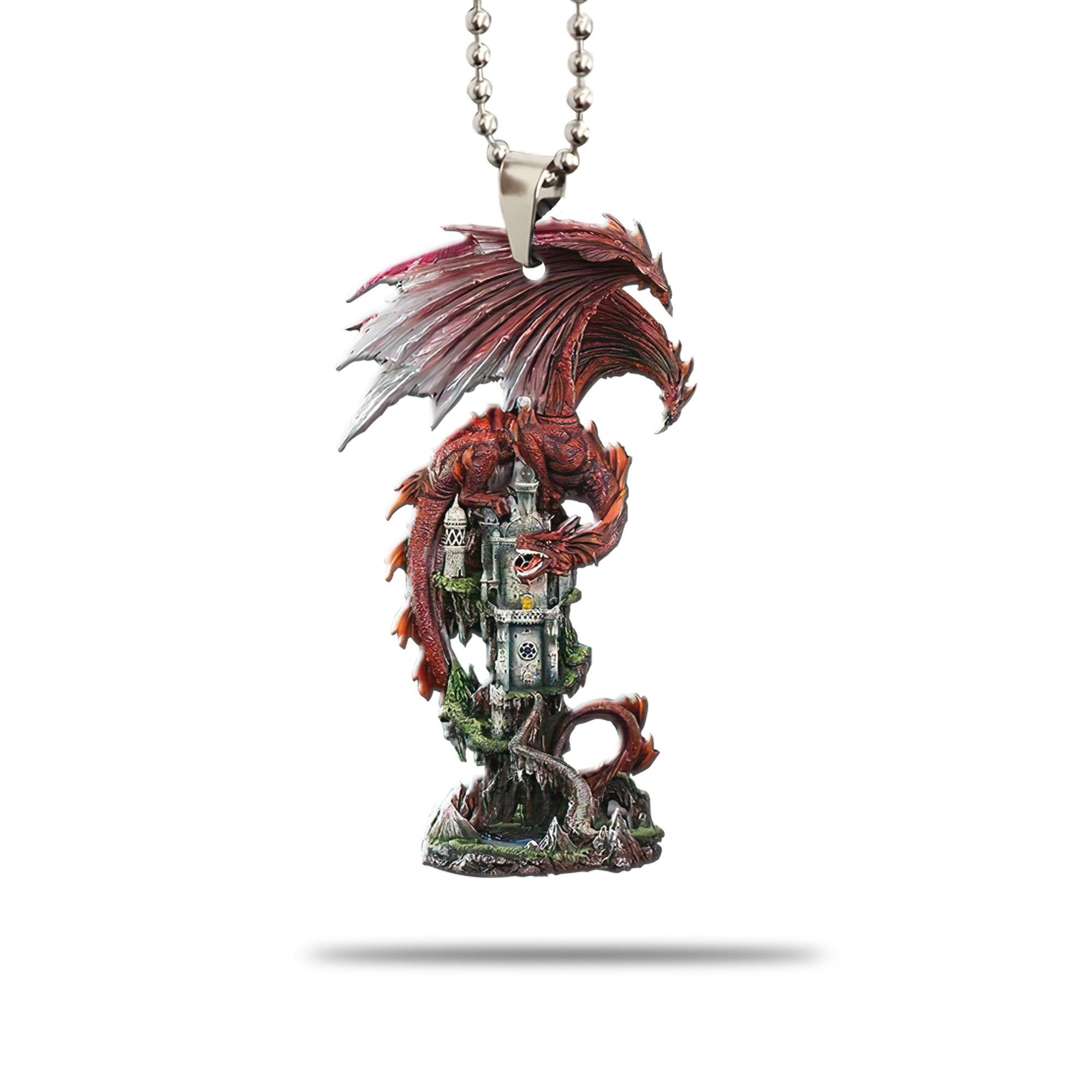 Gearhumans 3D Flying Red Dragon Car Hanging GJ25052103 Car Hanging Car Hanging/1 Pack 