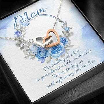 Gearhumans 3D For Mom Happy Mothers Day Gift Interlocking Hearts Necklace GS23042116 ShineOn Fulfillment Standard Box 