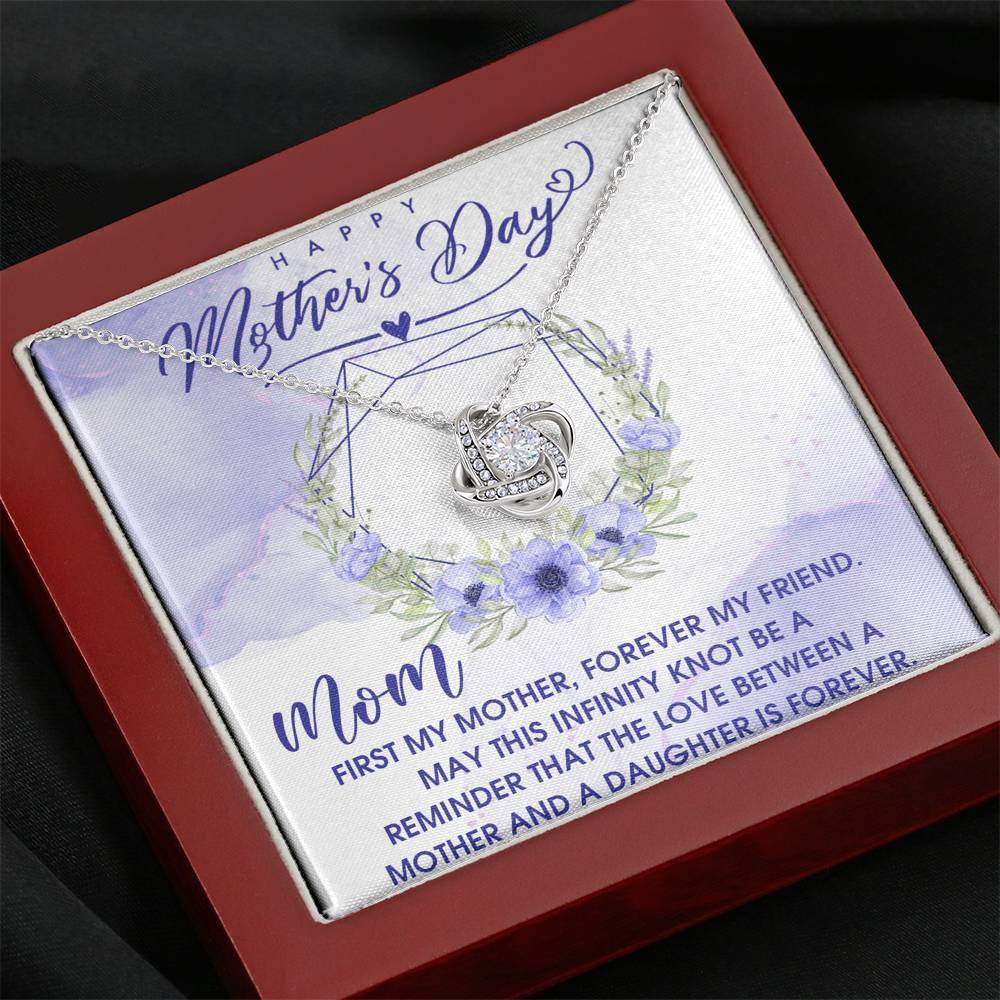 Gearhumans 3D For Mom Happy Mothers Day Love Knot Necklace GS2604215 ShineOn Fulfillment 