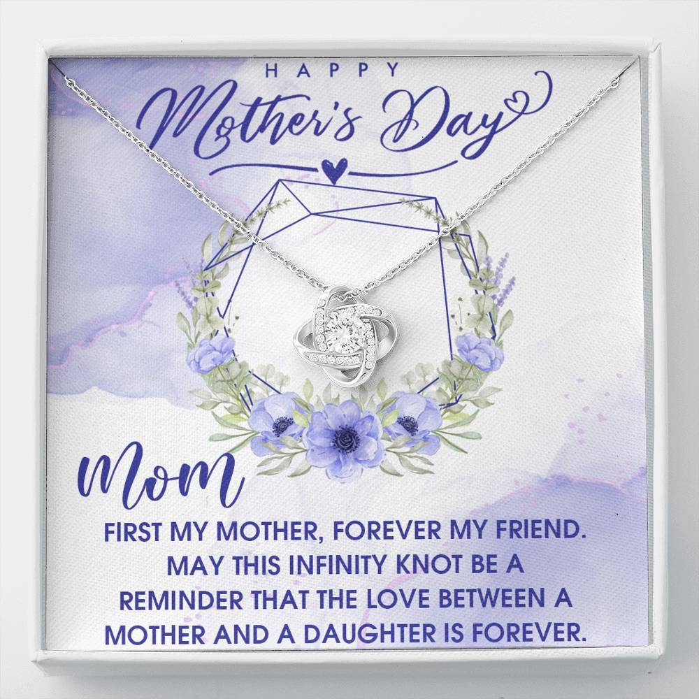 Gearhumans 3D For Mom Happy Mothers Day Love Knot Necklace GS2604215 ShineOn Fulfillment Standard Box 