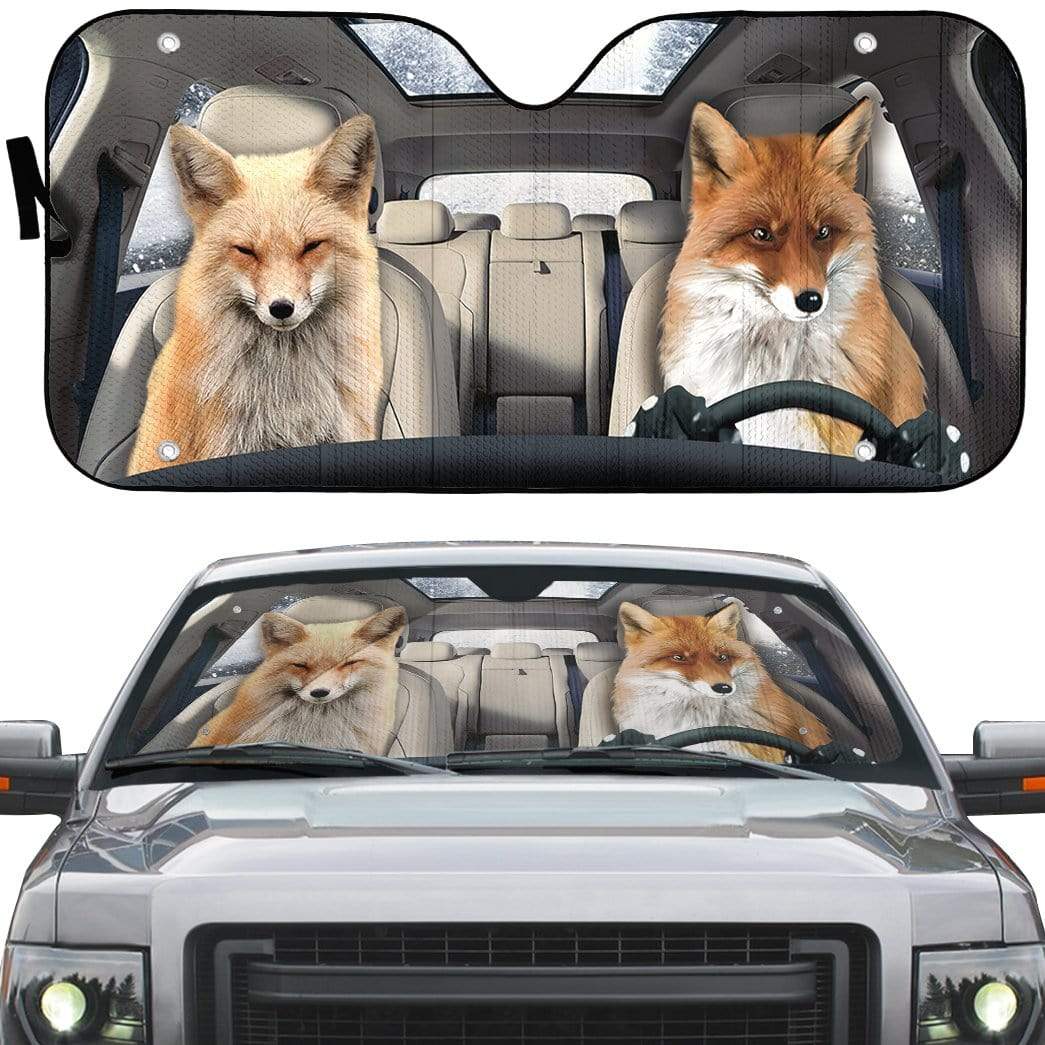 gearhumans 3D Fox Custom Car Auto Sunshade GL28072 Auto Sunshade 