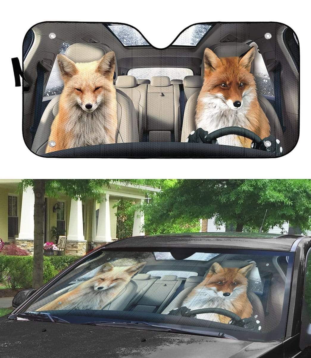 gearhumans 3D Fox Custom Car Auto Sunshade GL28072 Auto Sunshade 