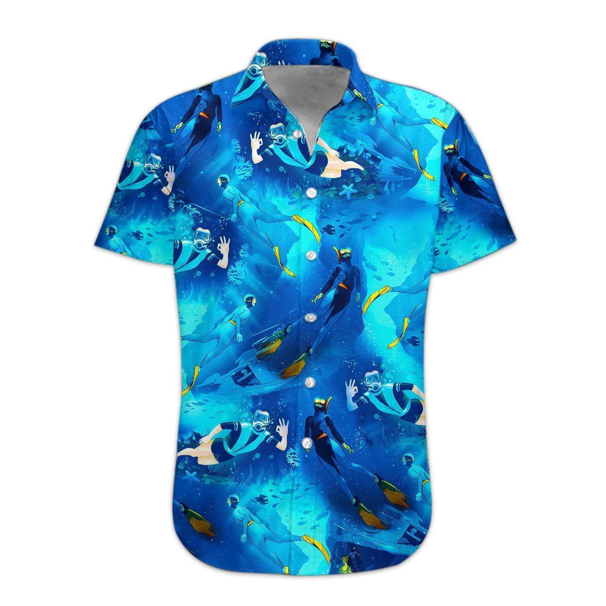 Gearhumans 3D Freediving Hawaii Shirt hawaii Short Sleeve Shirt S