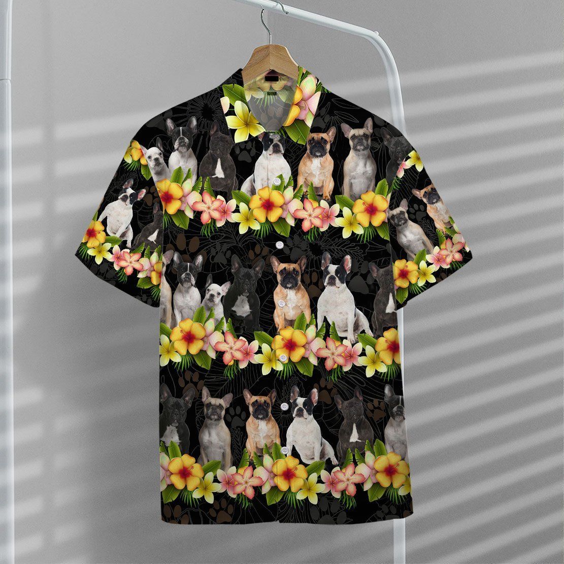 Gearhumans 3D French Bulldog Hawaii Shirt ZZ13041 Hawai Shirt 