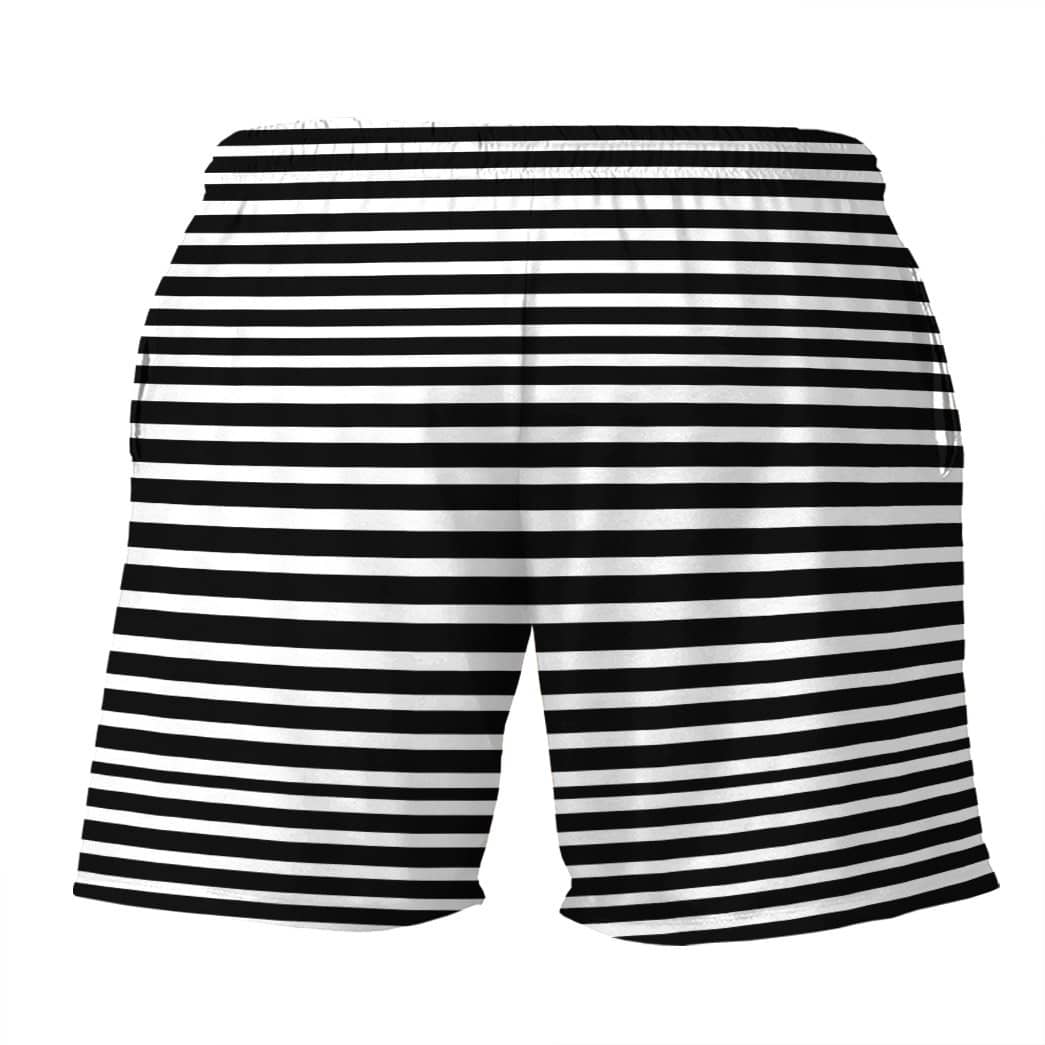 Gearhumans 3D French Bulldog Stripes Custom Beach Shorts Swim Trunks GV31077 Men Shorts