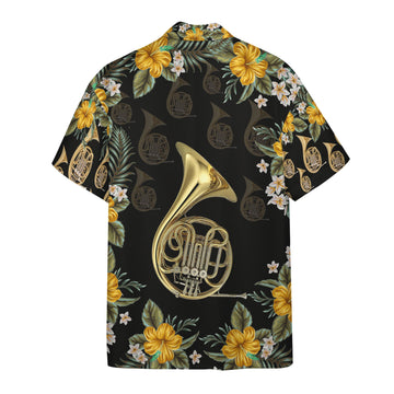 Gearhumans 3D French Horn Hawaii Shirt