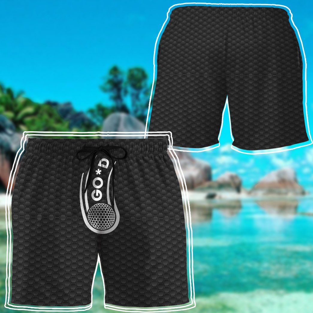 Gearhumans 3D Funny Golf Custom Beach Shorts Swim Trunks