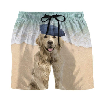 Gearhumans 3D Funny Labrador Retriever Custom Beach Shorts Swim Trunks GL08062 Men Shorts Men Shorts S 