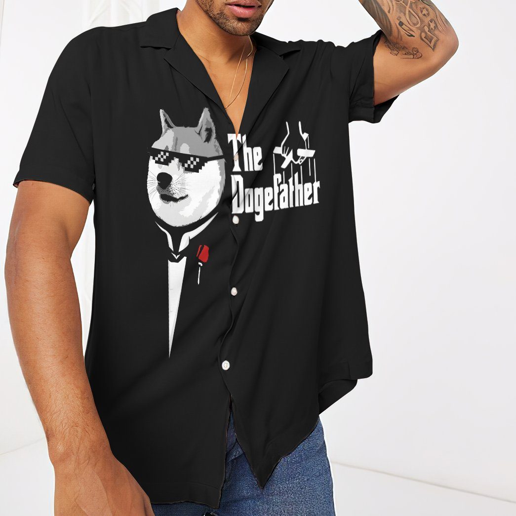 Gearhumans 3D Funny The Dogefather Custom Hawaii Shirt GO19052115 Hawai Shirt 