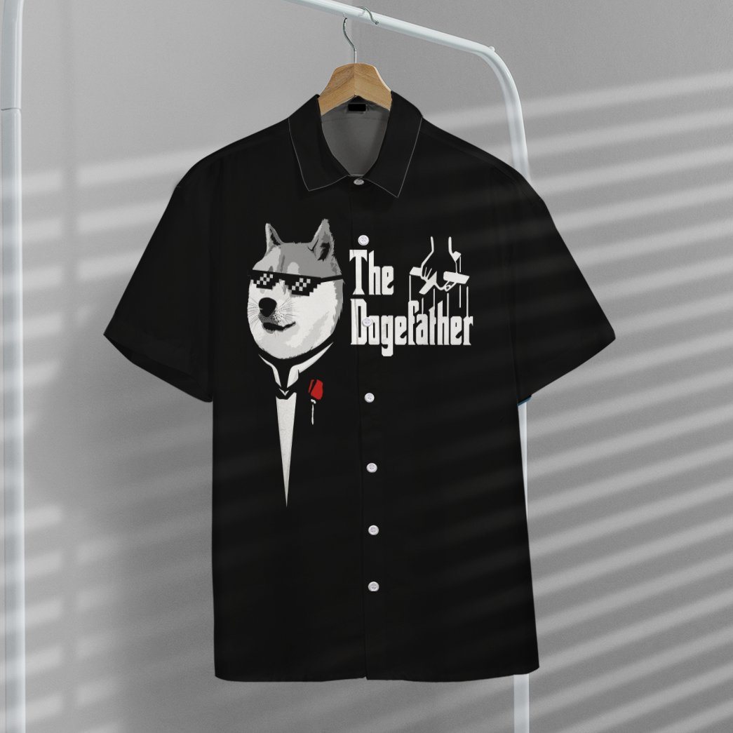 Gearhumans 3D Funny The Dogefather Custom Hawaii Shirt GO19052115 Hawai Shirt 