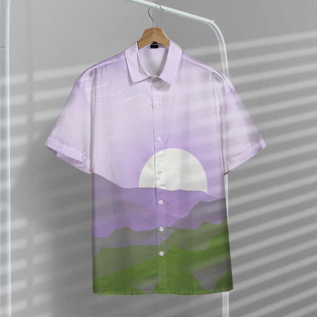 Gearhumans 3D Genderqueer Pride Sunrise Custom Hawaii Shirt GS24052123 Hawai Shirt 