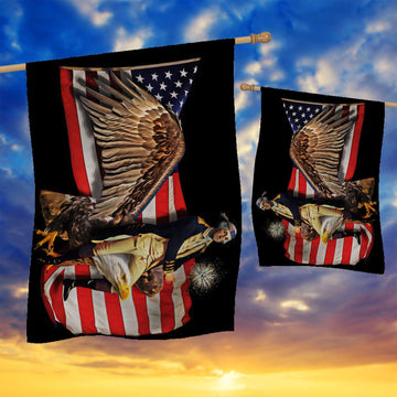 Gearhumans 3D George Washington Riding a Shark American Custom Flag