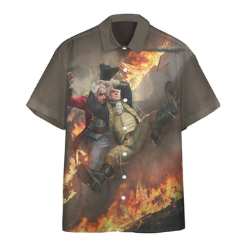 Gearhumans 3D George Washington Stunner Custom Short Sleeve Shirt