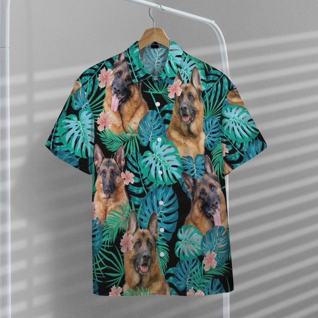 Gearhumans 3D German Shepherd Dog Summer Custom Short Sleeve Shirt GW19052115 Hawai Shirt 